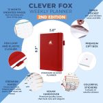Clever Fox Planner 2nd Edition – Colorful Weekly & Monthly Goal Setting Planner, Habit Trackers, Time Management and Productivity Organizer, Gratitude Journal, Undated, A5, Lasts 1 Year – White - Image 2